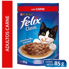 Alimento Húmedo Gato Adulto Felix Sensaciones de Carne En Salsa 85 g