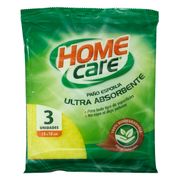 Paño Esponja Home Care Absorbente 18 x 18 cm 3 un.