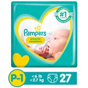 Pañales Pampers Swaddlers Prematuro 27 un.