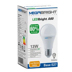 Ampolleta LED Megabright A60 Clásica 13W 3000K E27