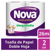 Toalla de Papel Nova Evolution Mega Rollo 2 un. 26 m