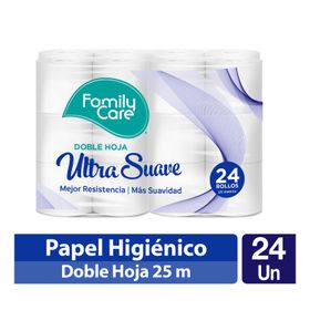 Papel Higiénico Family Care Doble Hoja 25 m 24 un.