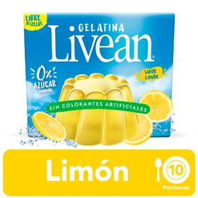 Gelatina Livean Sin Azúcar Limón 20 g