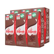 Pack 6 un. Leche Soprole Semidescremada Chocolate 200 ml