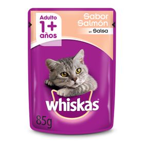 Alimento Húmedo Gato Adulto Whiskas Salsa Salmón 85 g
