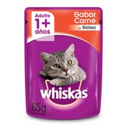 Alimento Húmedo Gato Adulto Whiskas Salsa Carne 85 g