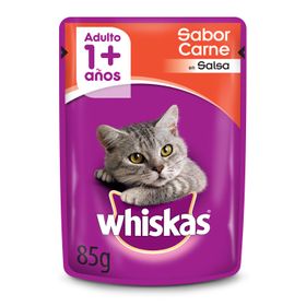 Alimento Húmedo Gato Adulto Whiskas Salsa Carne 85 g
