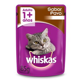 Alimento Húmedo Gato Adulto Whiskas Salsa Pavo 85 g