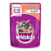 Alimento Húmedo Gatito Whiskas Soufflé Carne 85 g