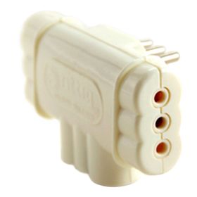 Adaptador Rema Plano Triple ABS Colores