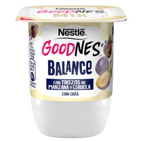 Yogurt Nestlé Goodnes Trozos Manzana, Ciruela y Chía 140 g
