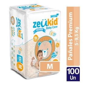 Pañales Zeukid Premium Talla M 100 un.