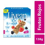 Barra Cereal Livean Maní Frutos Rojos 23 g 6 un.