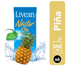Pack 6 un. Néctar Livean Piña 200 ml