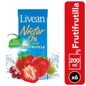 Pack 6 un. Néctar Livean Frutifrutilla 200 ml