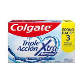 Pasta Dental Colgate Triple Acción Extra Blanco 75 ml 3 un.