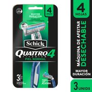 Máquina de Afeitar Schick Quattro Titanium 3 un.