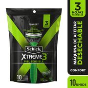 Máquina de Afeitar Schick Xtreme3 Sensitive 10 un.