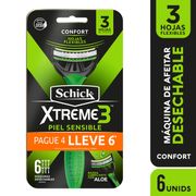 Máquina de Afeitar Schick Xtreme 3 Sensitive 6 un.