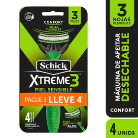 Máquina de Afeitar Schick Xtreme Piel Sensible 4 un.