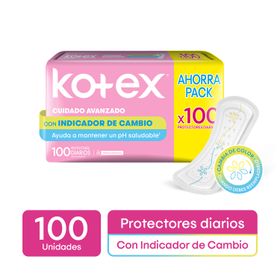 Protectores Diarios Kotex Con Indicador de pH 100 un.