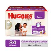 Pañales Pants Huggies Natural Care Talla XXG 34 un.