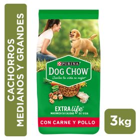 Alimento Perro Cachorro Dog Chow Medianos y Grandes 3 kg