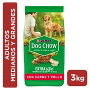 Alimento Perro Adulto Dog Chow Carne y Pollo 3 kg