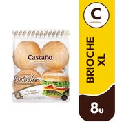 Pan Hamburguesa Castaño Brioche XL 660 g 8 un.