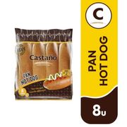 Pan Hot Dog Castaño 480 g 8 un.