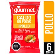 Caldo Gourmet Polvo Sabor Pollo 6 un.