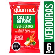 Caldo Gourmet Polvo Sabor Verduras 6 un.