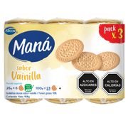 Galletas Maná Vainilla Tripack 408 g