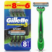 Máquina de Afeitar Gillette Prestobarba3 Sport 8 un.