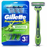 Máquina de Afeitar Gillette Prestobarba3 Sensitive 3 un.