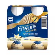 Pack 4 un. Alimento Nutricional Ensure Advance Vainilla 220 ml