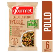 Caldo Gourmet Más Natural Pollo 6 un.