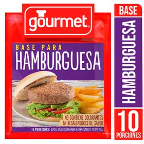 Base Para Preparar Gourmet Hamburguesas 90 g