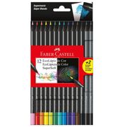 EcoLápices Faber-Castell Supersoft 12 Colores + 2 Grafitos