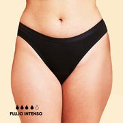 Calzón Menstrual BloodyGreen Bikini Flujo Intenso Negro Talla L