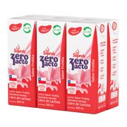 Pack 6 un. Leche Soprole Sin Lactosa Zerolacto Frutilla 200 ml