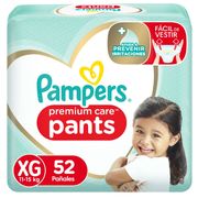 Pañales Pants Pampers Premium Care Talla XG 52 un.