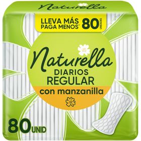 Protectores Diarios Naturella Con Manzanilla 80 un.