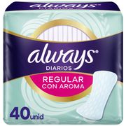 Protectores Diarios Always Regular Con Aroma 40 un.