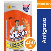 Limpiador Antigrasa Mr. Músculo Extra Power Recarga 450 ml