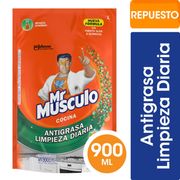 Limpiador de Cocina Mr. Músculo Líquido Antigrasa Repuesto 900 ml