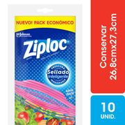 Bolsas Doble Cierre Ziploc para Conservar Grande 10 un.