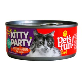 Alimento Húmedo Gato Pet's Fun Trocitos de Atún en Salsa 156 g