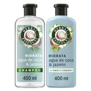 Pack Herbal Essences Hidrata Agua de Coco y Jazmín: Shampoo 400 ml + Acondicionador 400 ml