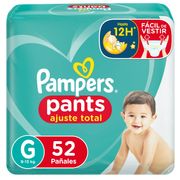 Pañales Pants Pampers Ajuste Total Talla G 52 un.